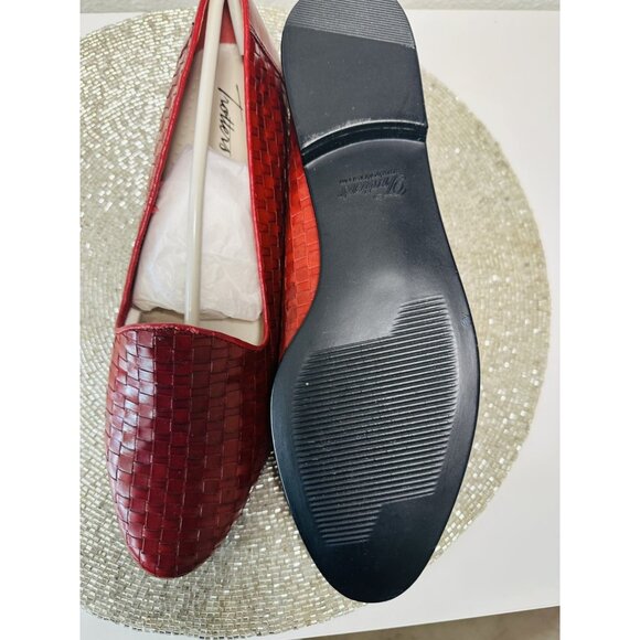 Trotters Womens Liz Woven Leather Slip On Loafer Red T5158-586 Shoe 11 1/2 M - Picture 10 of 10